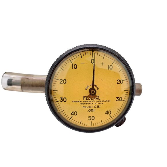 Vintage Federal Model C81 Dial Indicator Measuring Tool Full Jeweled With Arm - Picture 3 of 8